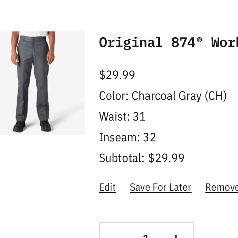 Brand new with tags-Dickies Men’s 874 pants. 31 waist, 32 length